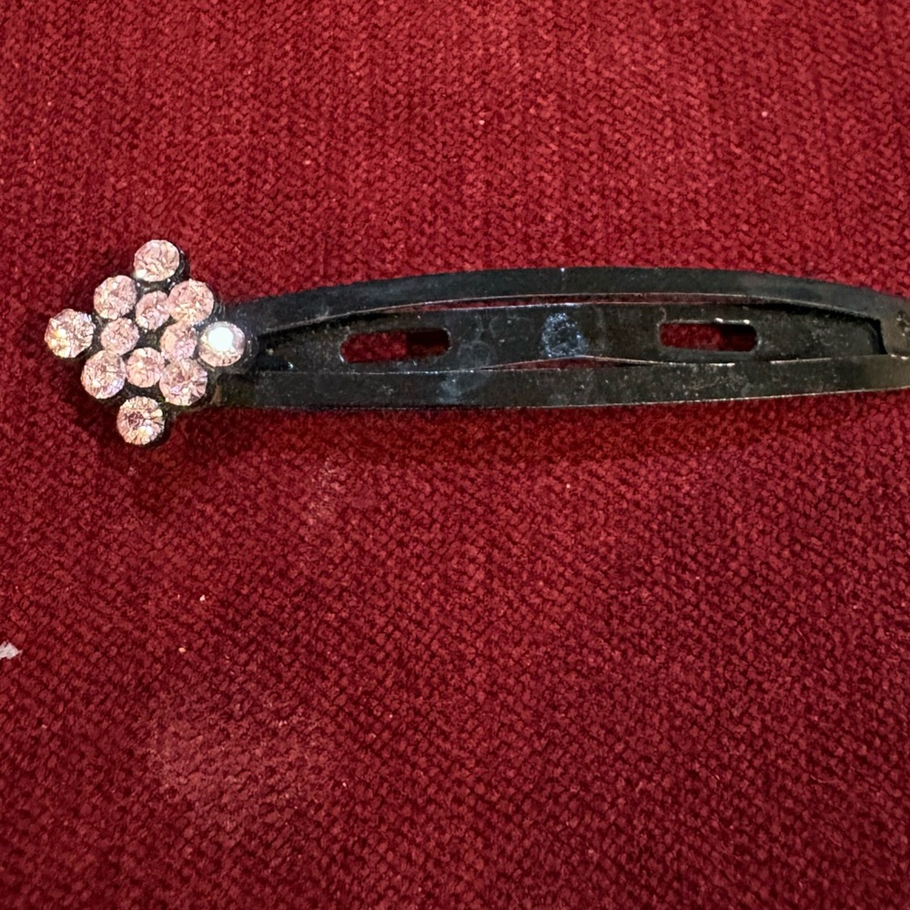 Never Use Pink diamanté Hair Clip-2 1/2”